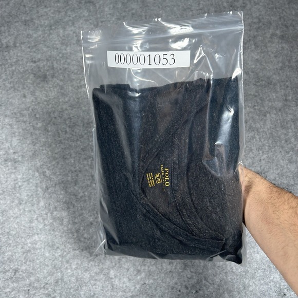 Polo Ralph Lauren T Shirt Mens Size XL Grey Long Sleeve Embroidered Pony Logo - Picture 12 of 12